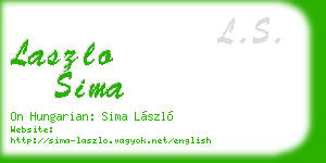 laszlo sima business card